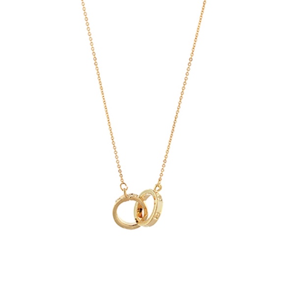 Linked Nail Head Ring Necklace